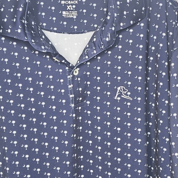Rhoback The Palmetto South Carolina Golf Polo Short Navy Blue XL Performance - Picture 2 of 10